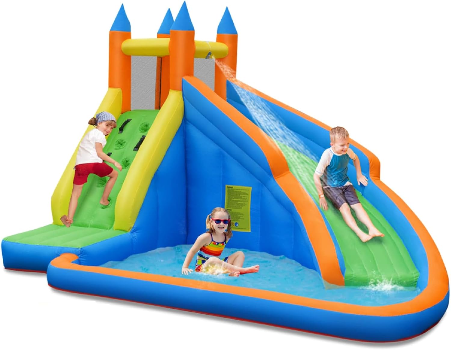 Kids Outdoor House - Parque Acuático Inflable Gigante con Pared
