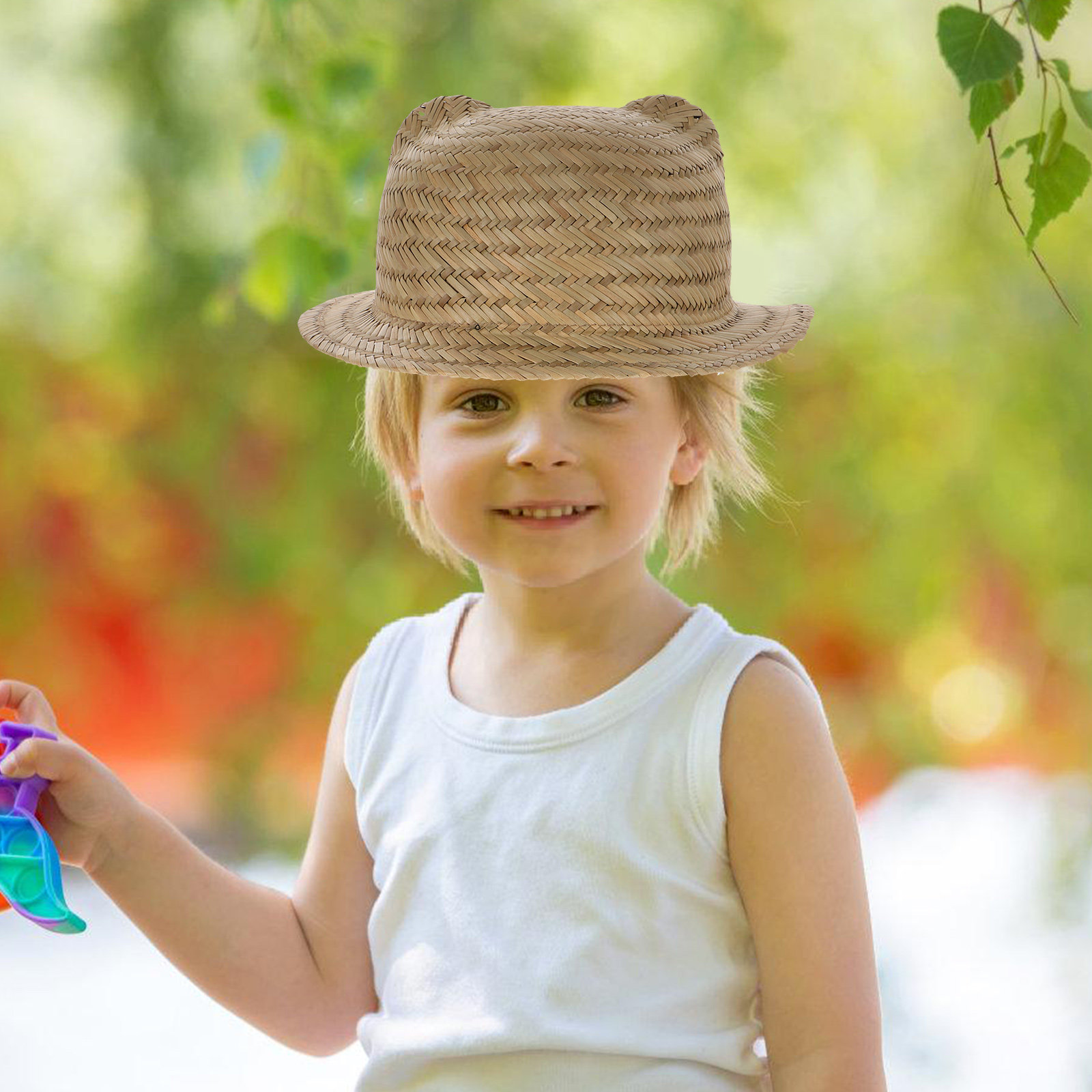 Kids Outdoor Play - Sombrero de paja para niños, de