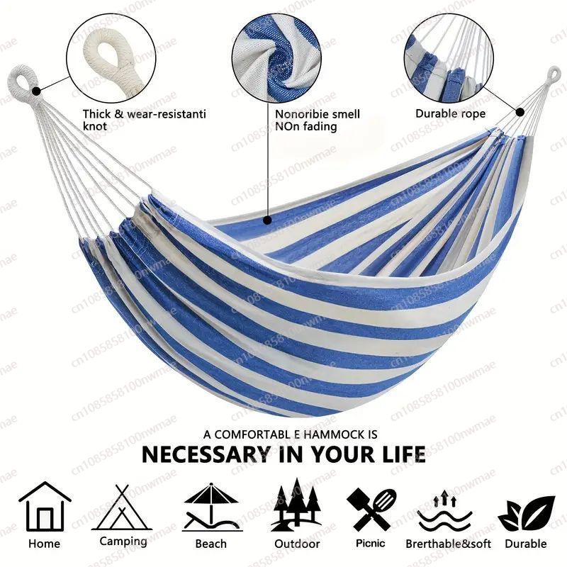Kids Outdoor Hammock Swing - Hamaca individual sin adhesivo de doble