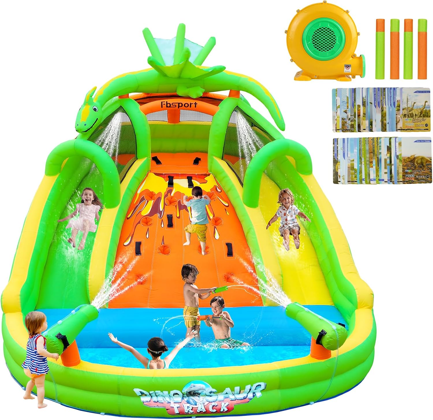 Kids Outdoor House - Castillo Inflable para Niños con Tobogán,
