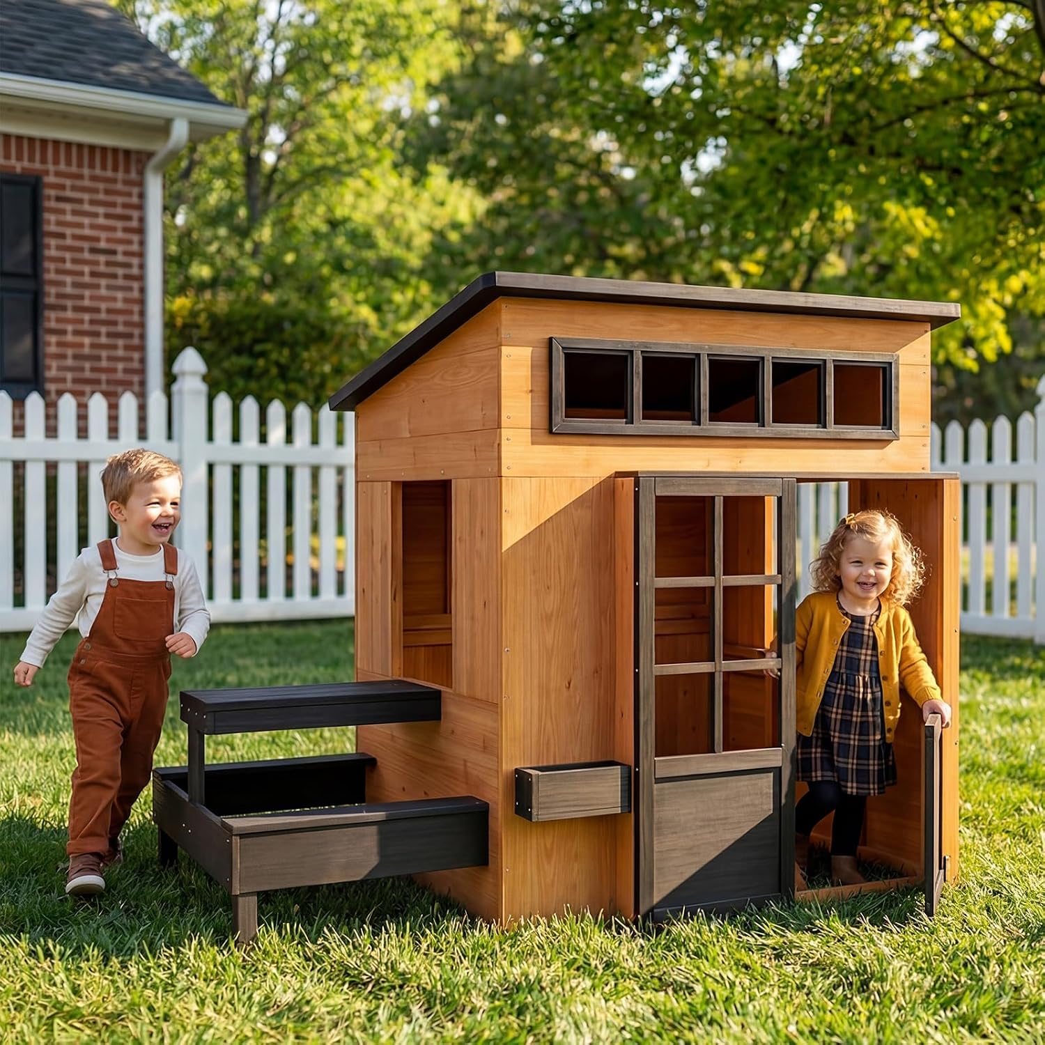 Kids Outdoor Chalkboard - Casa de Juegos Nórdica Moderna de