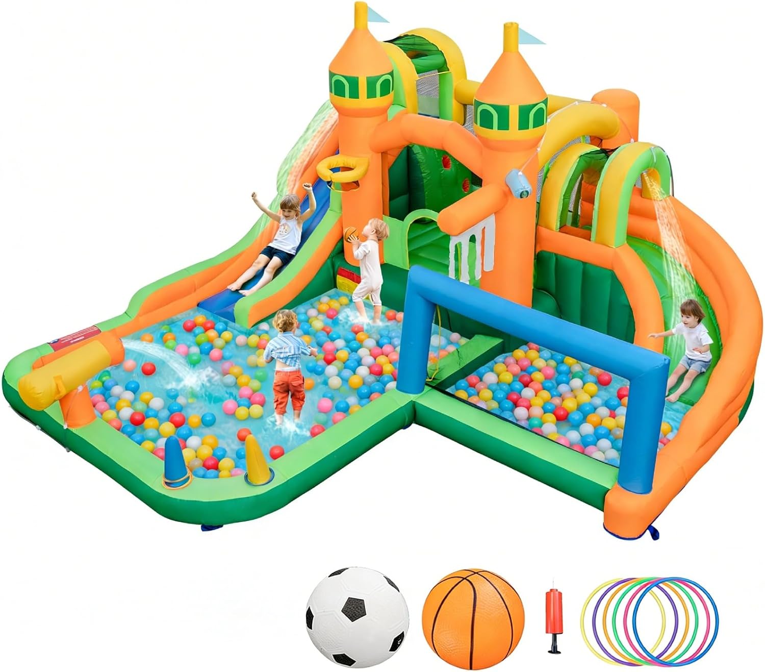 Kids Outdoor House - Parque Acuático Inflable 9 en 1