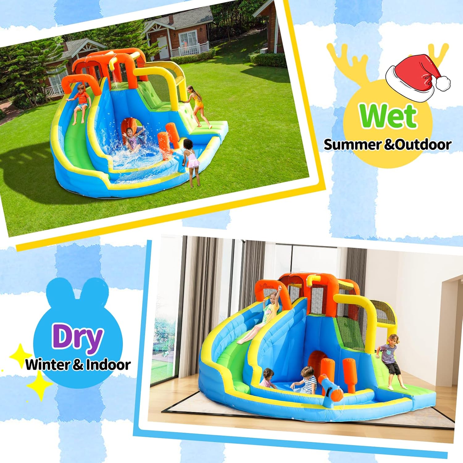 Tobogán Acuático Inflable para - Kids Outdoor House reseña y precio