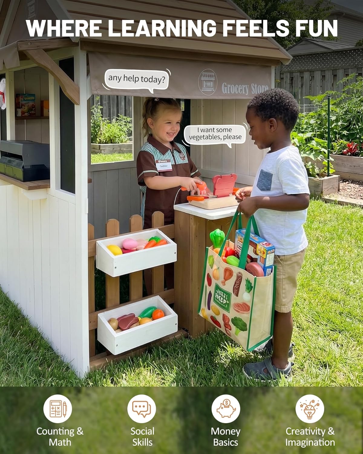 Casa de Juegos Infantil 2 en 1 - Kids Outdoor Chalkboard reseña y precio