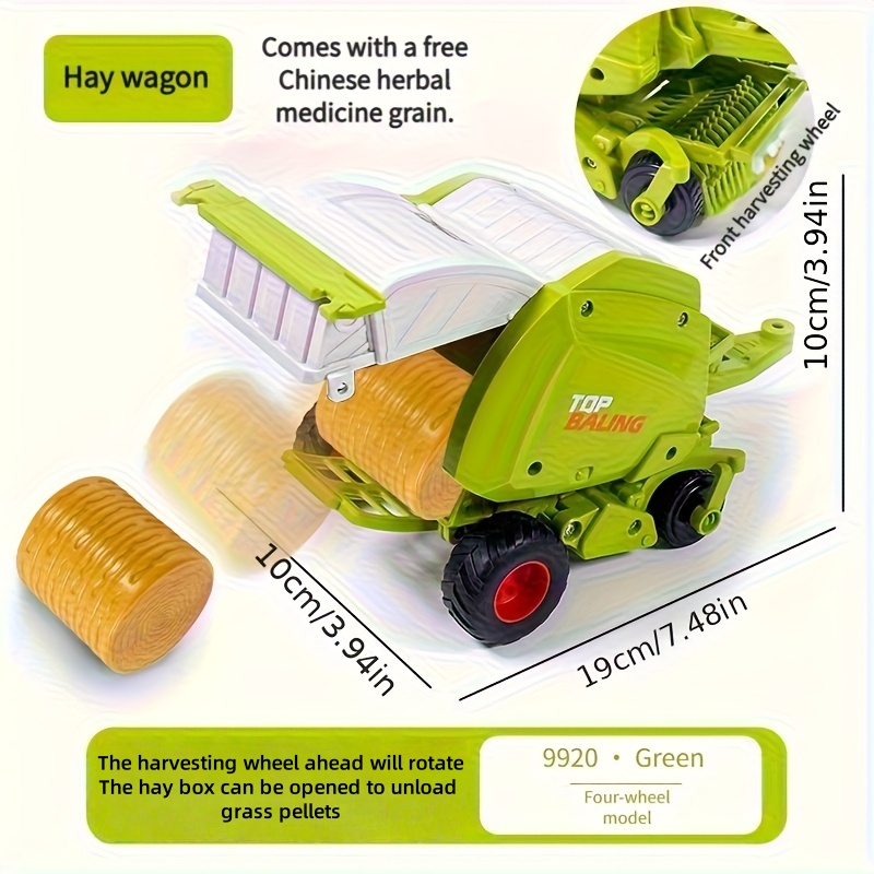 Tractor Agrícola Inercial 1:24 - Kids Outdoor Play Equipment reseña y precio