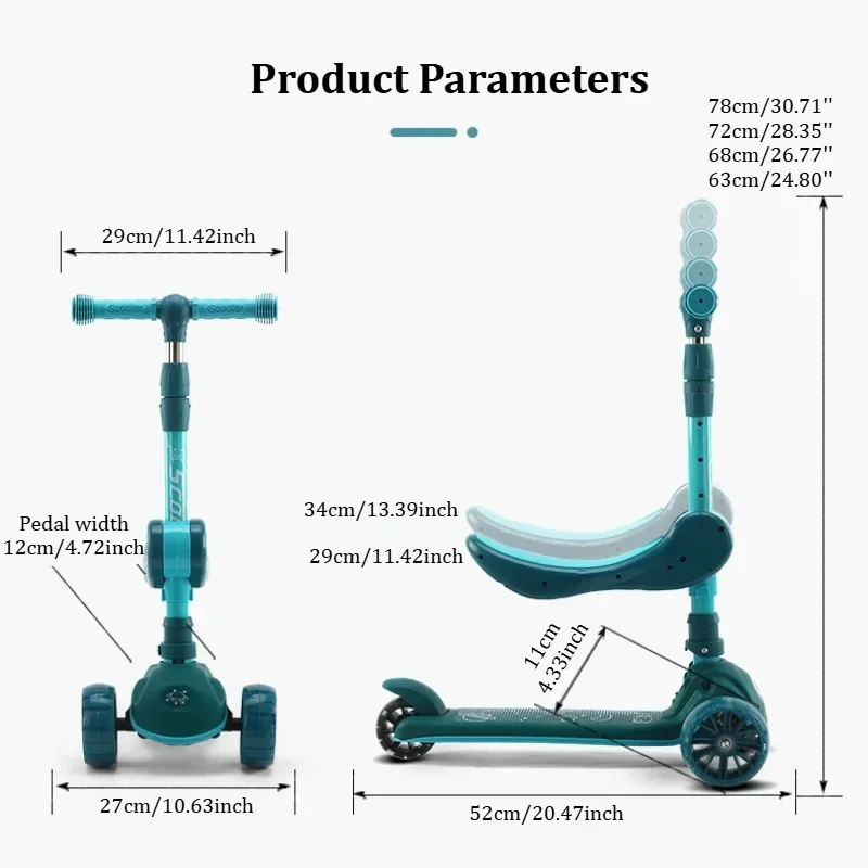 Patinete 2 en 1 para niños con - Kids Outdoor Play Equipment reseña y precio