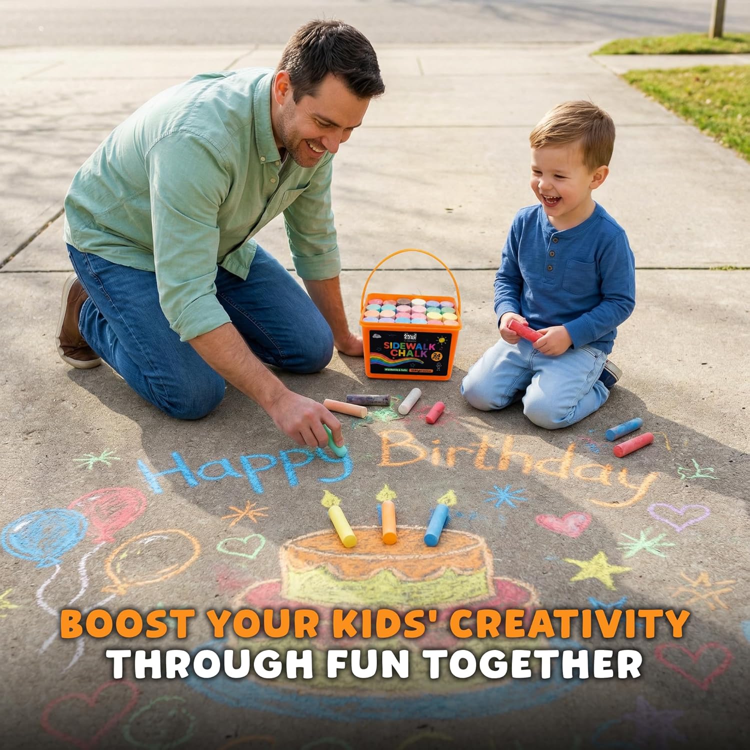24 Tizas para Piso para Niños  - Kids Outdoor Chalkboard reseña y precio
