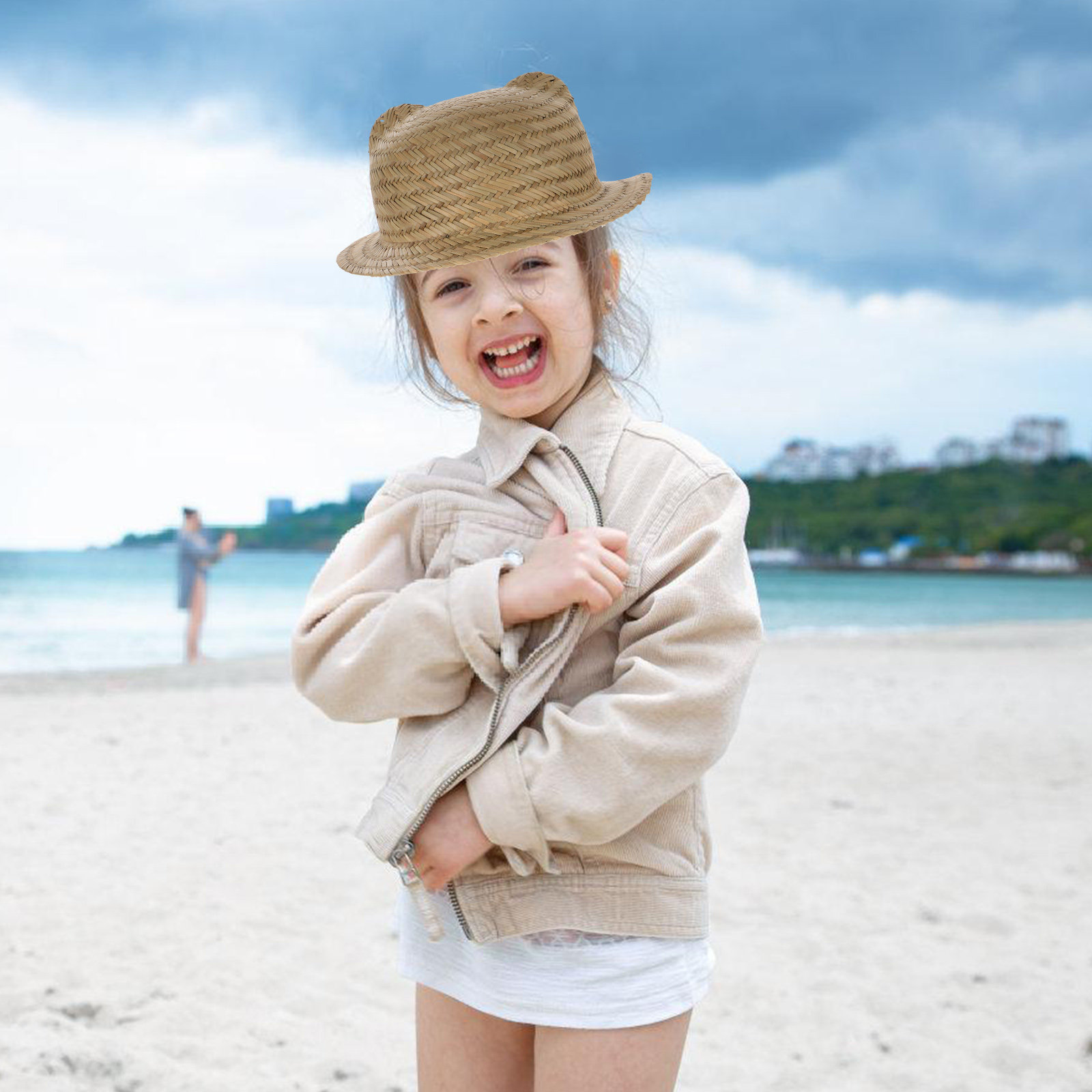 Sombrero de paja para niños, d - Kids Outdoor Play reseña y precio