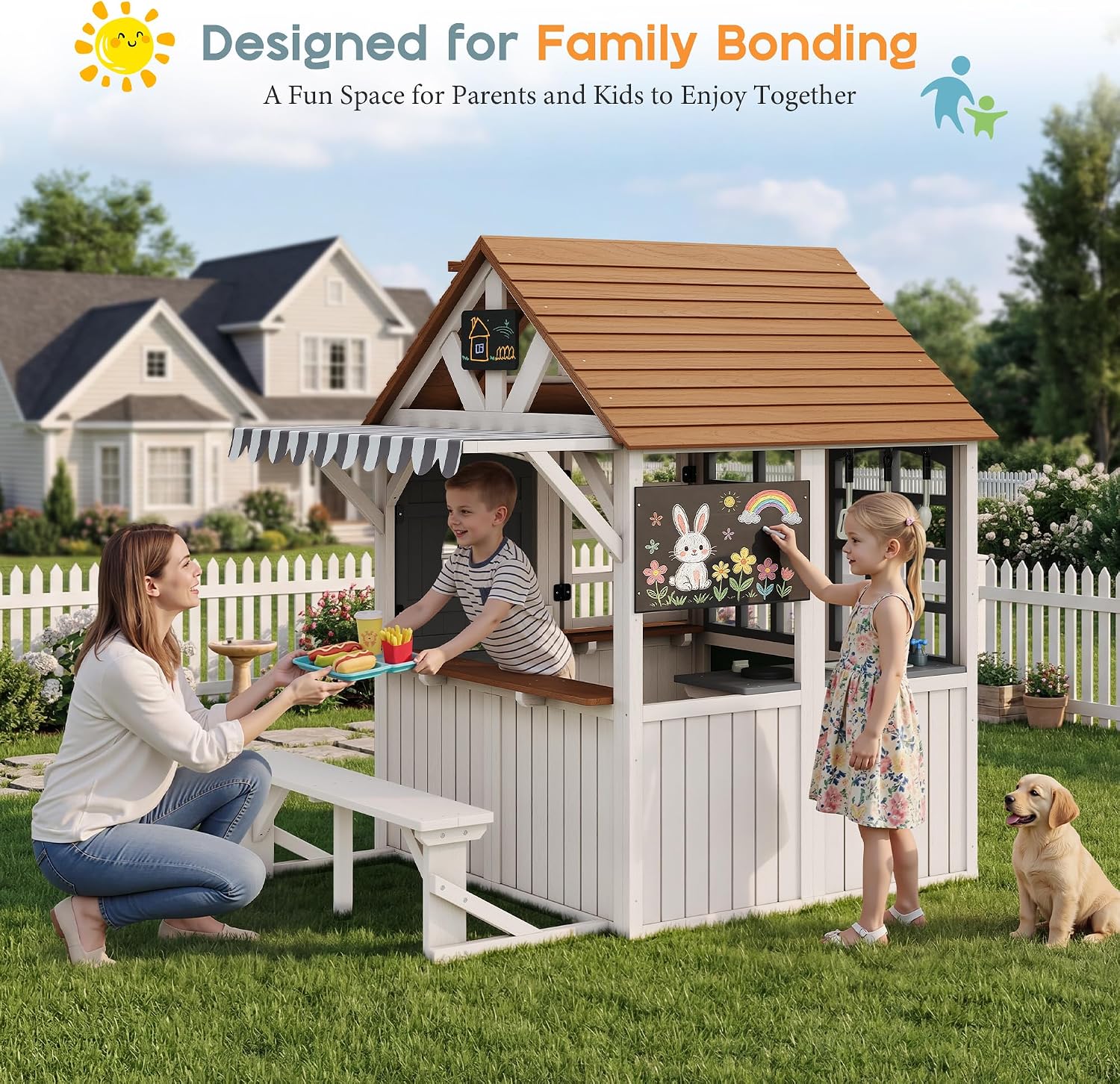 Casa de Juegos Infantil para E - Kids Outdoor Chalkboard reseña y precio