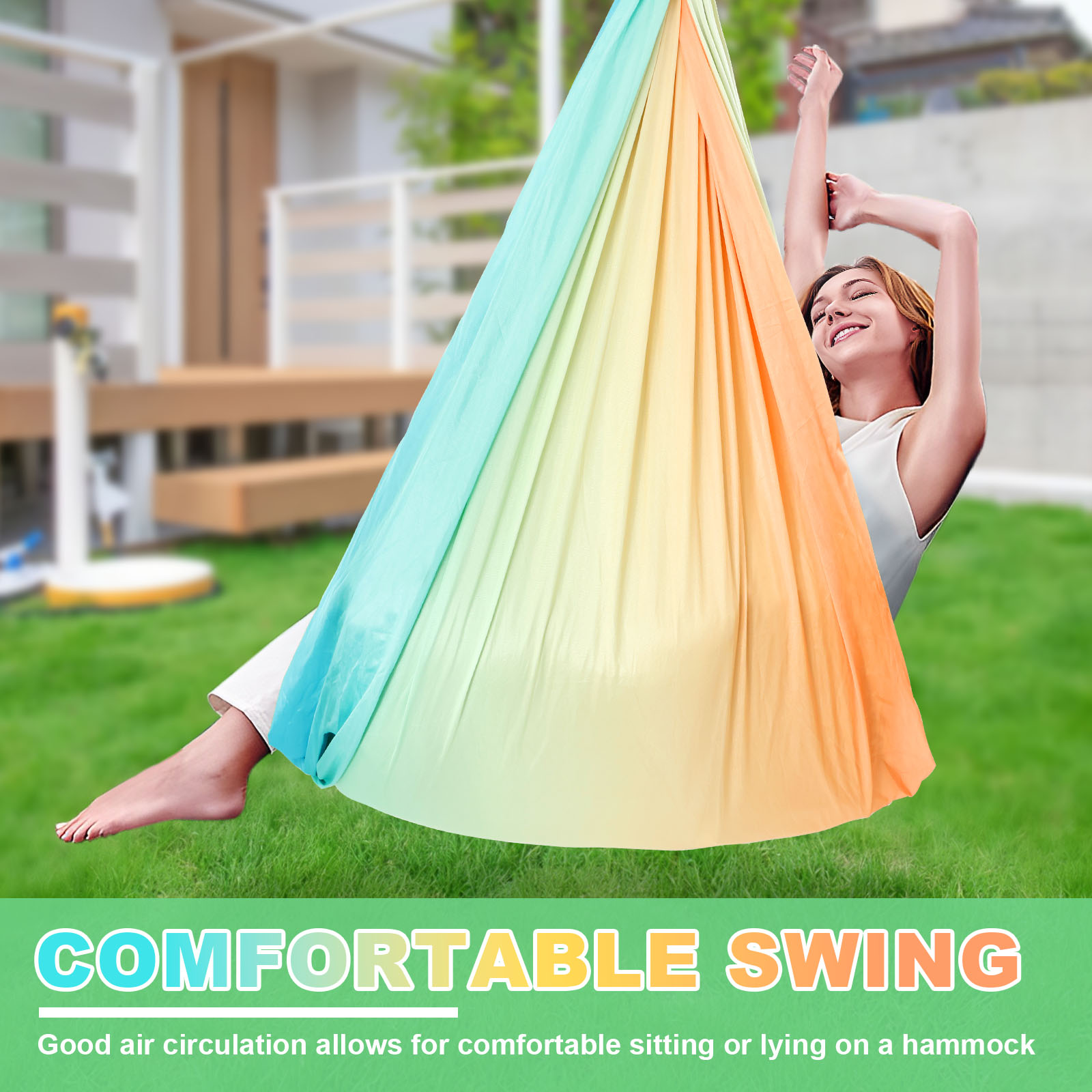 Columpio sensorial para terapi - Kids Outdoor Hammock Swing reseña y precio