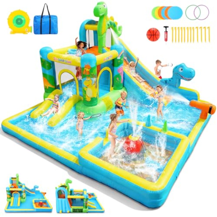 Tobogán acuático inflable para - Kids Outdoor House reseña y precio