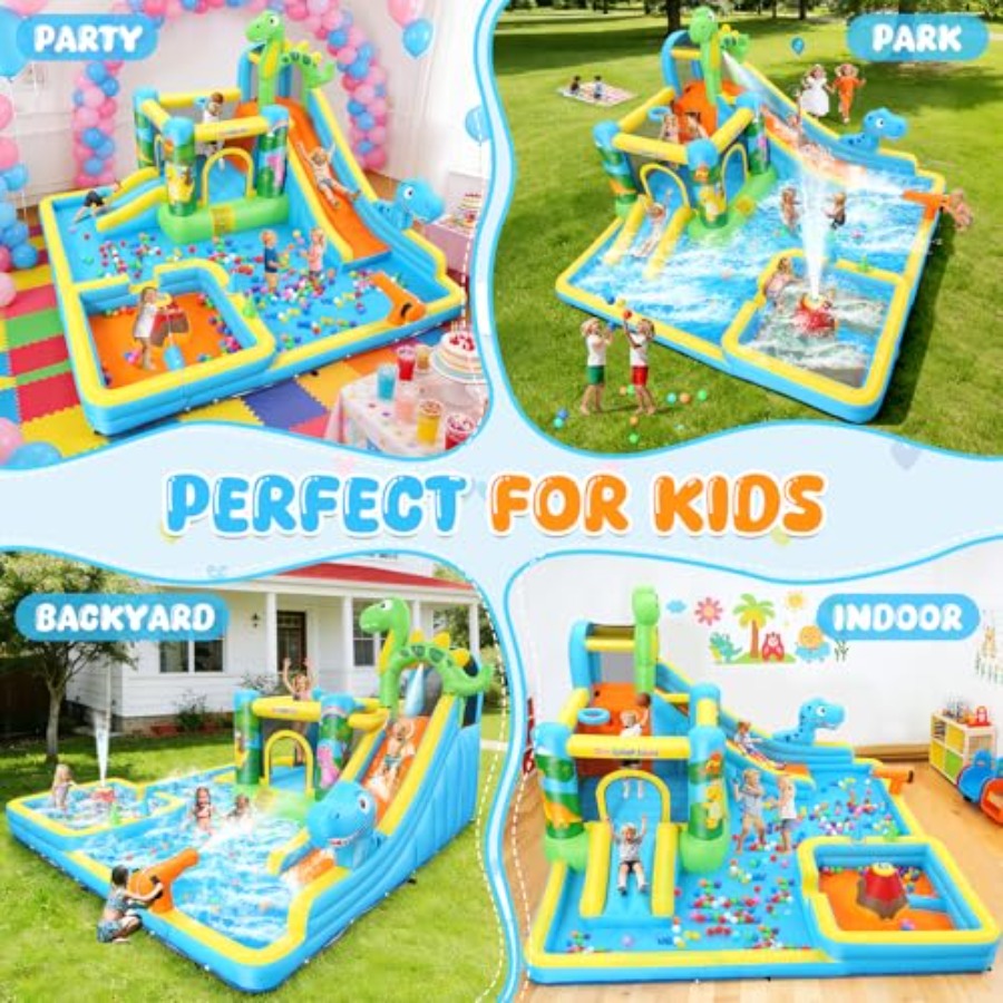 Tobogán acuático inflable para - Kids Outdoor House reseña y precio