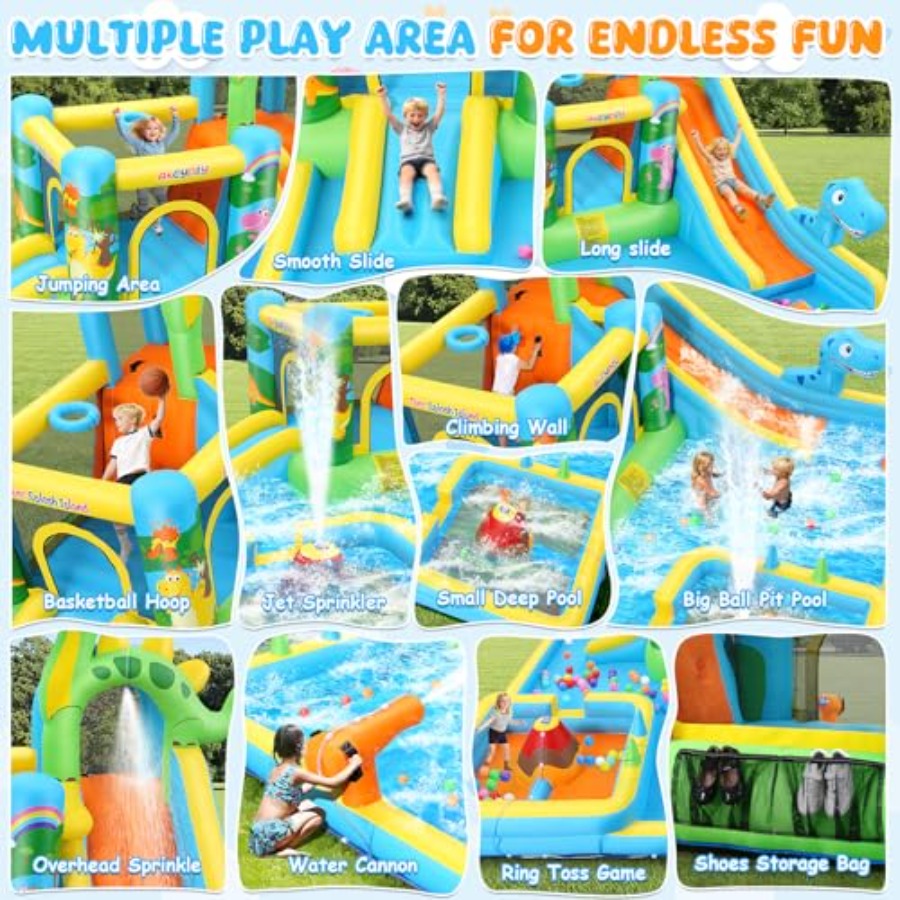 Tobogán acuático inflable para - Kids Outdoor House reseña y precio