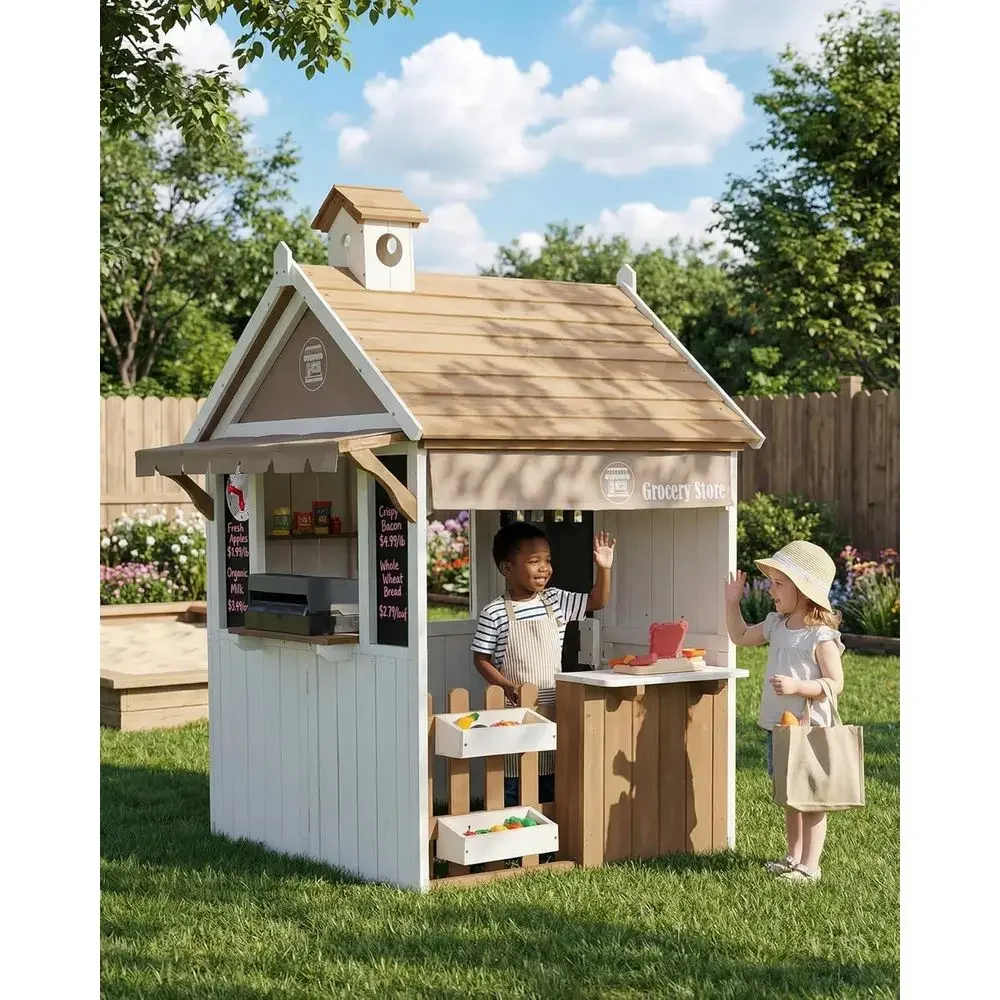 Casa de juegos para niños 2 en - Kids Outdoor Chalkboard reseña y precio