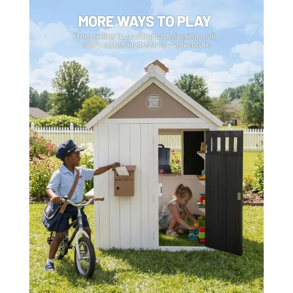 Casa de juegos para niños 2 en - Kids Outdoor Chalkboard reseña y precio