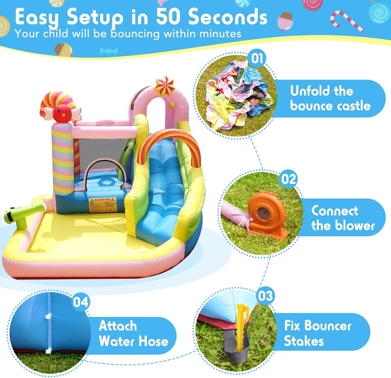 Tobogán Acuático Inflable para - Kids Outdoor House reseña y precio