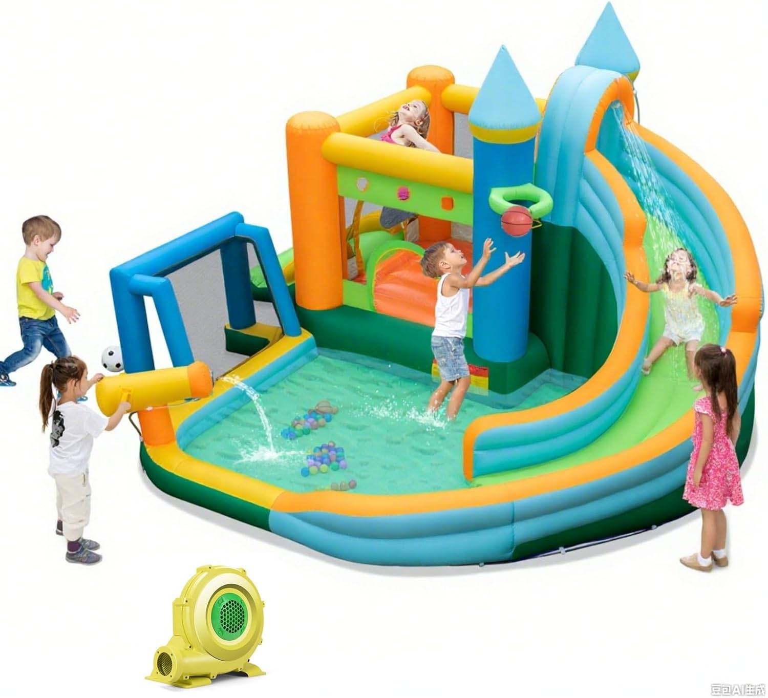 Castillo Inflable Acuático 9 e - Kids Outdoor House reseña y precio
