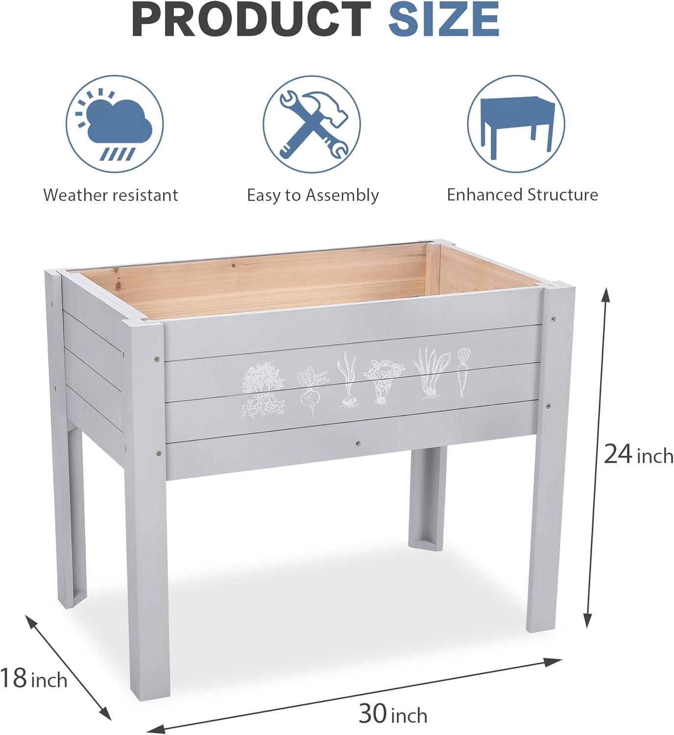 Jardinera elevada de madera pa - Kids Outdoor Chalkboard reseña y precio