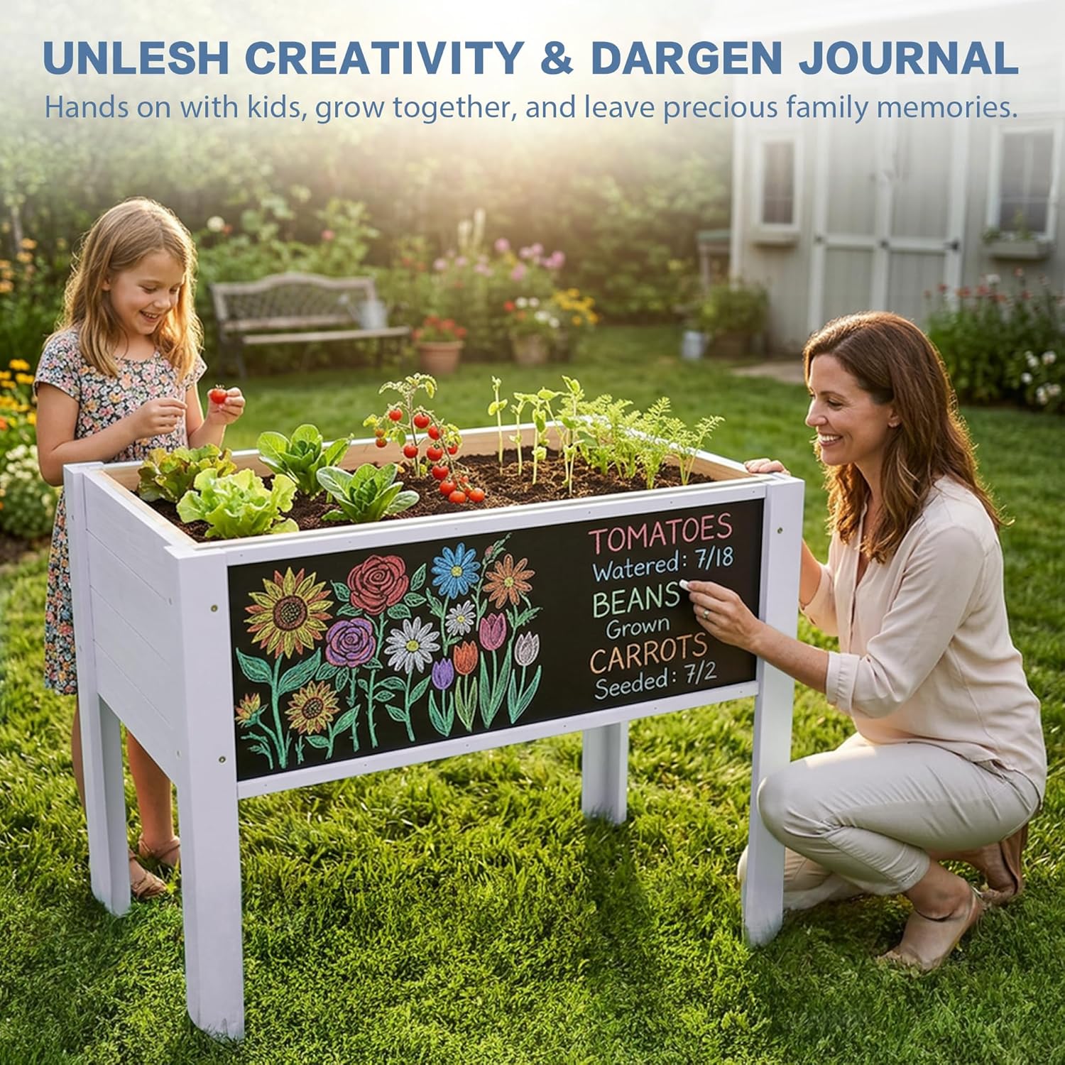 Jardinera elevada de madera pa - Kids Outdoor Chalkboard reseña y precio