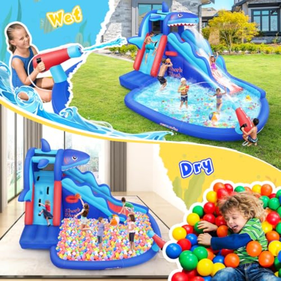 Tobogán acuático inflable para - Kids Outdoor House reseña y precio