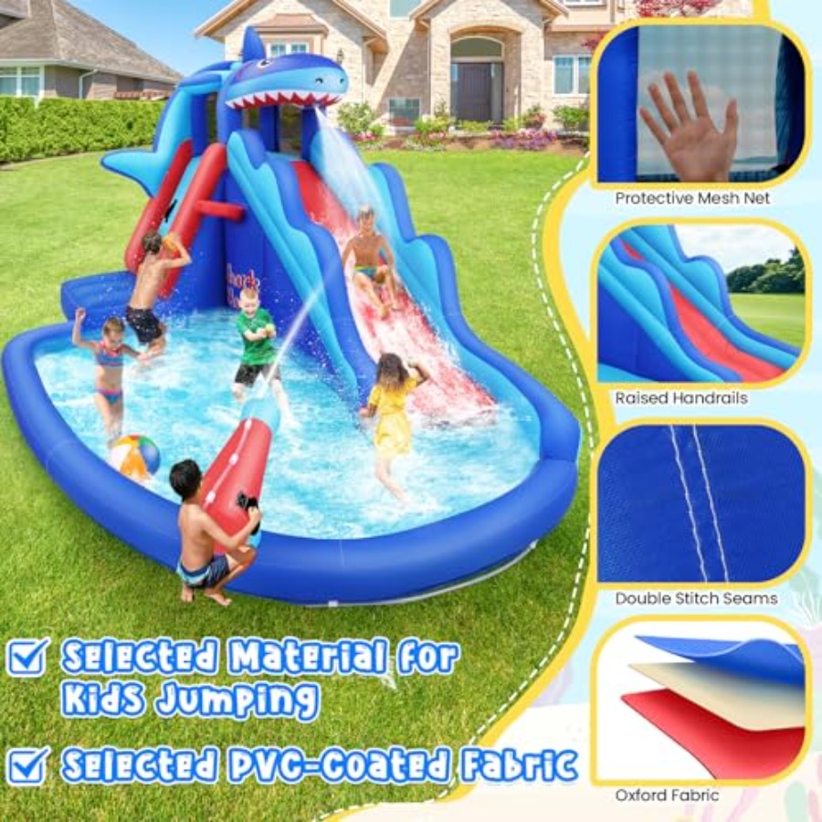 Tobogán acuático inflable para - Kids Outdoor House reseña y precio