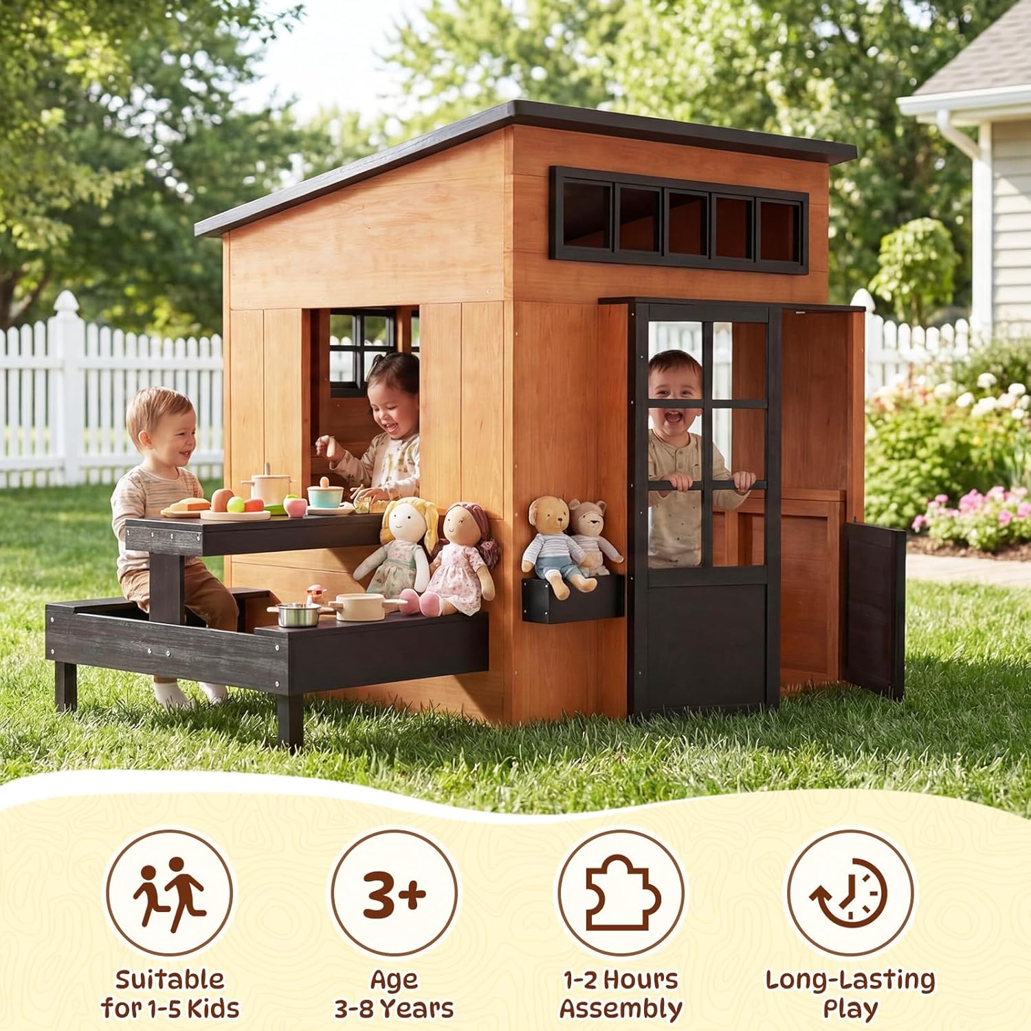 Casa de Juegos Nórdica Moderna - Kids Outdoor Chalkboard reseña y precio