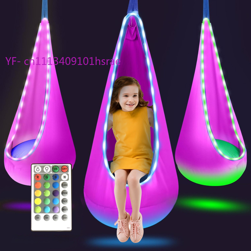 Hamaca Inflable LED Brillante, - Kids Outdoor Hammock Swing reseña y precio