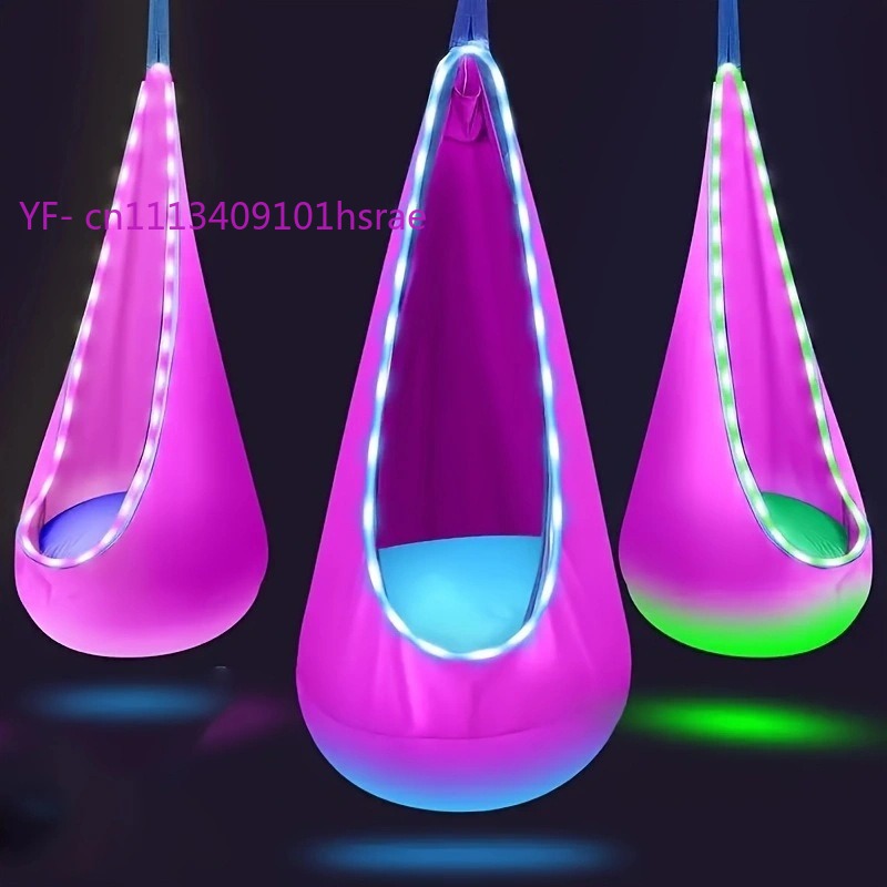 Hamaca Inflable LED Brillante, - Kids Outdoor Hammock Swing reseña y precio