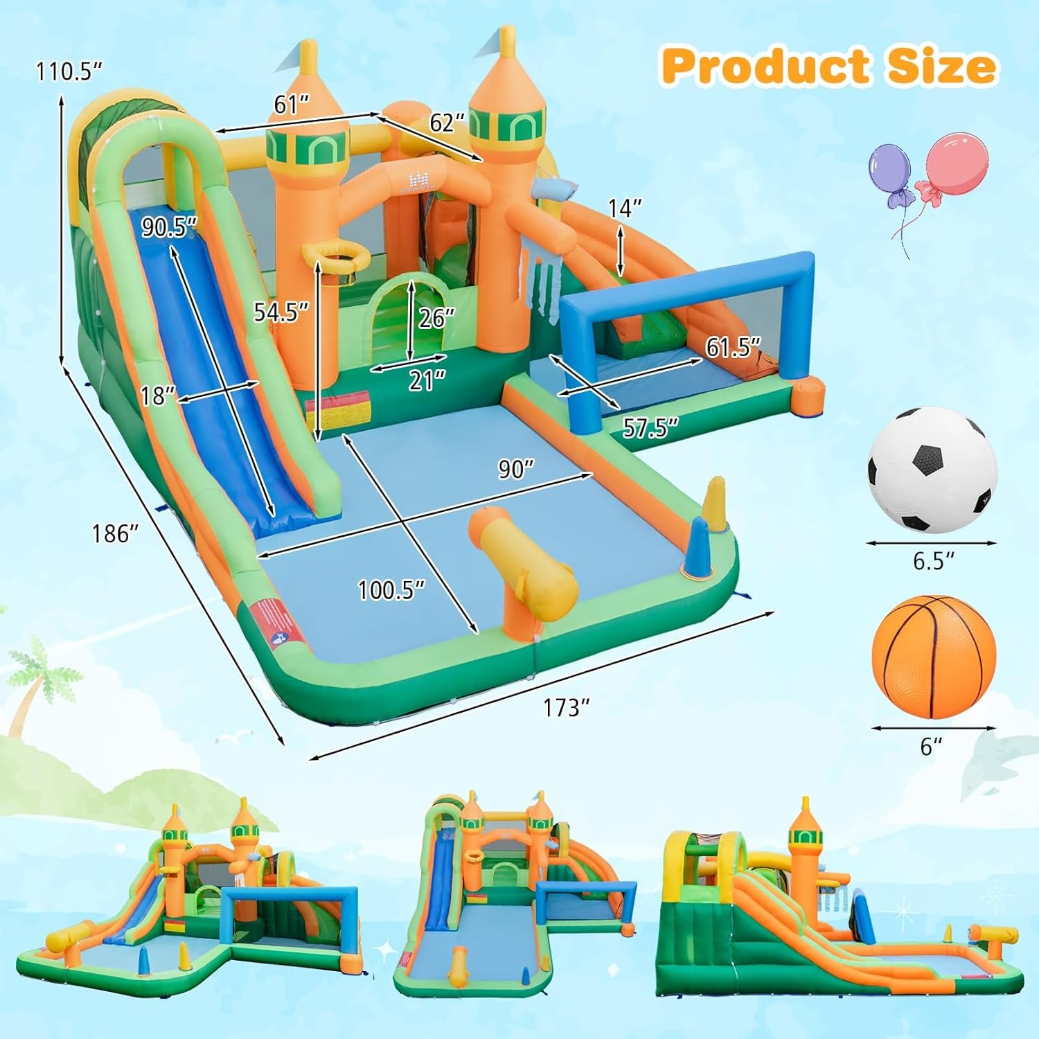 Parque Acuático Inflable 9 en  - Kids Outdoor House reseña y precio