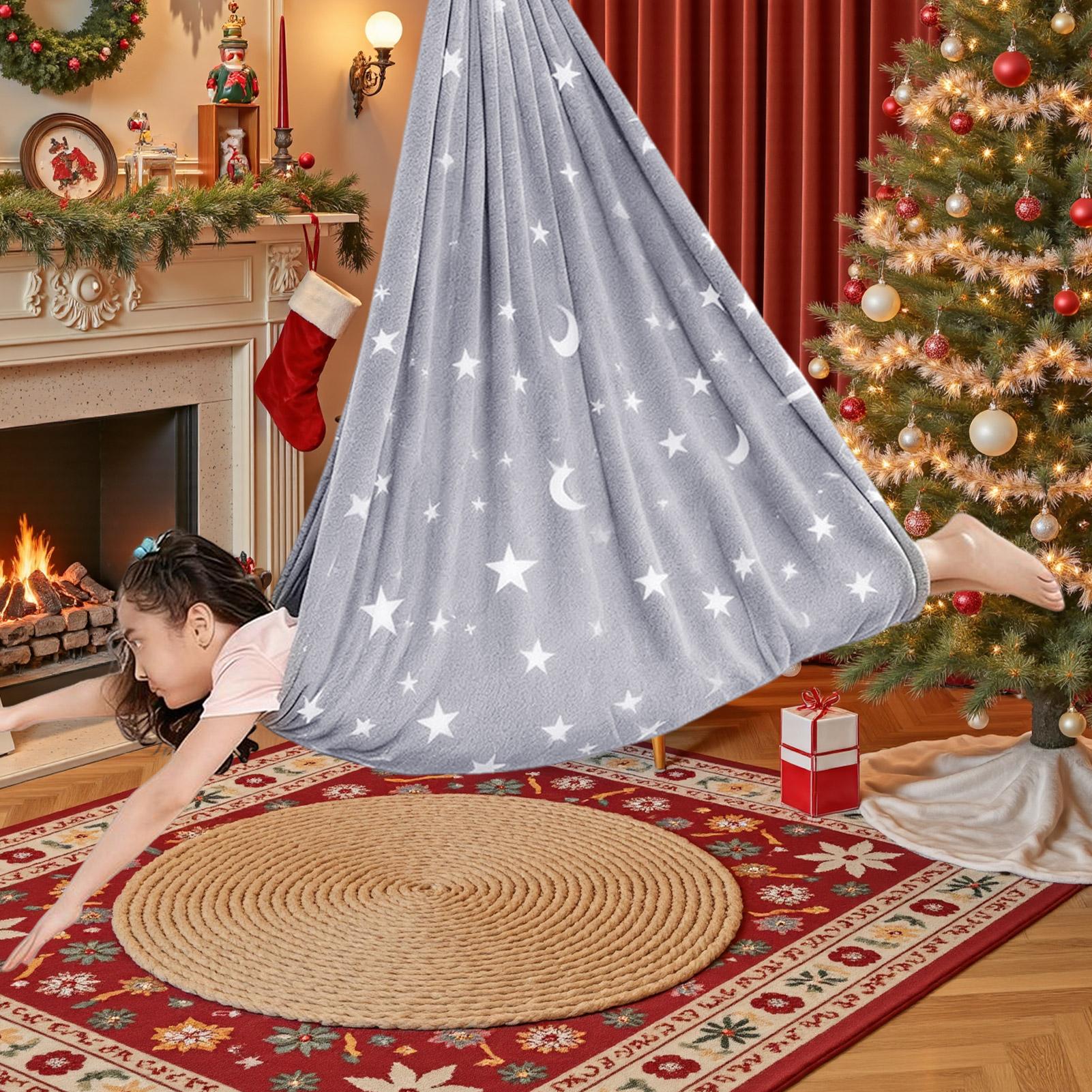 Columpio sensorial luminoso de - Kids Outdoor Hammock Swing reseña y precio