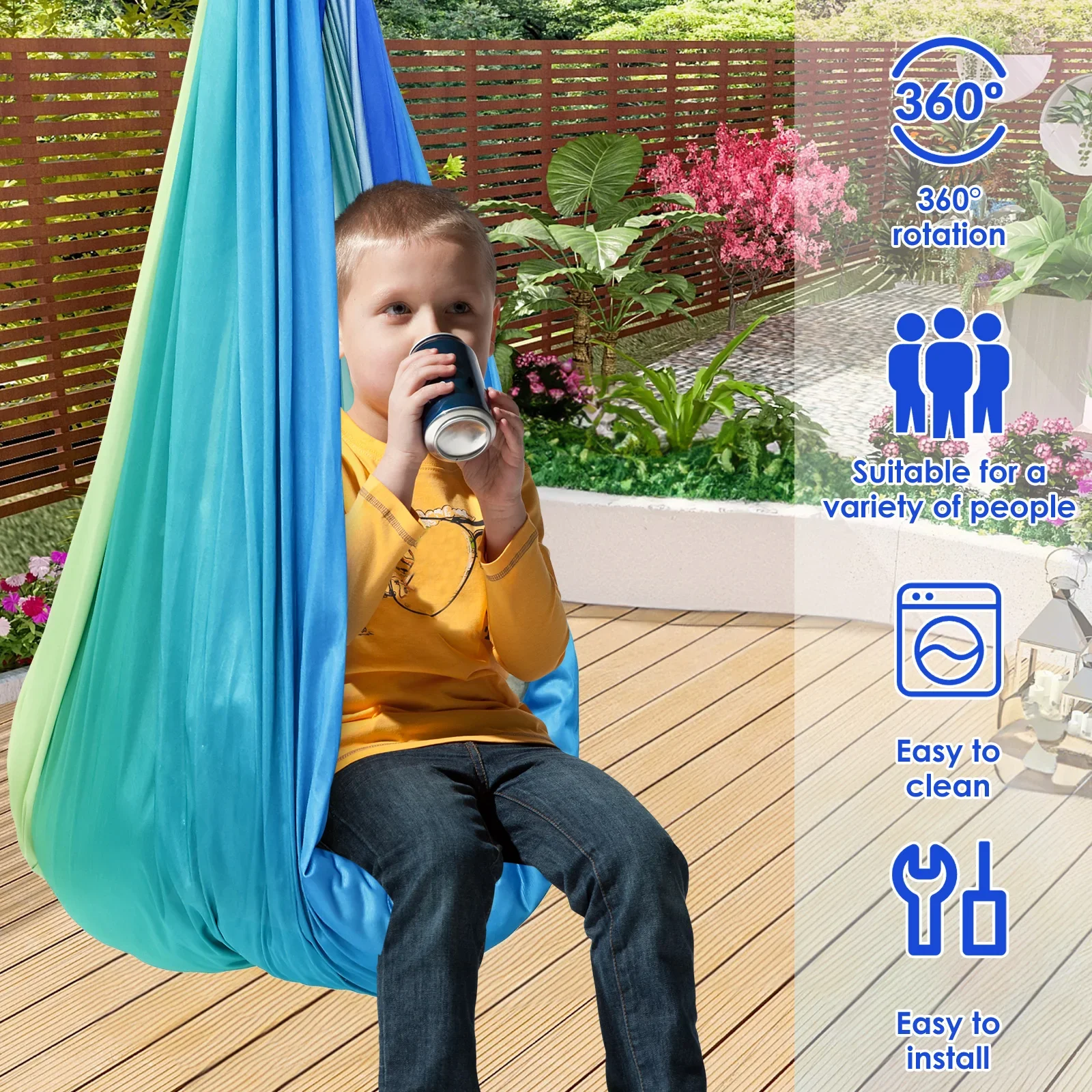 Columpio Sensorial Cómodo para - Kids Outdoor Hammock Swing reseña y precio