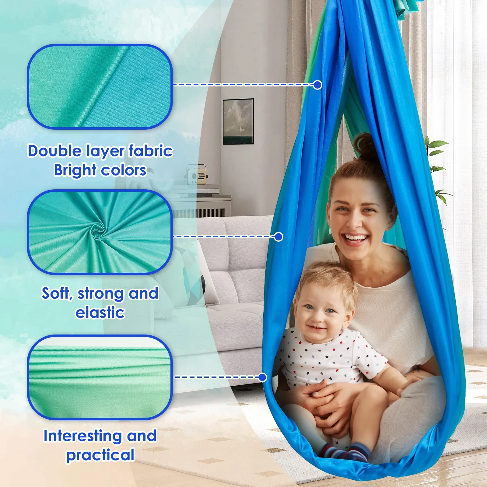 Columpio Sensorial Cómodo para - Kids Outdoor Hammock Swing reseña y precio